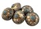 The Bead Chest Turqouise Blue Inlaid Afghan Brass Bead Pendant (30x26mm)